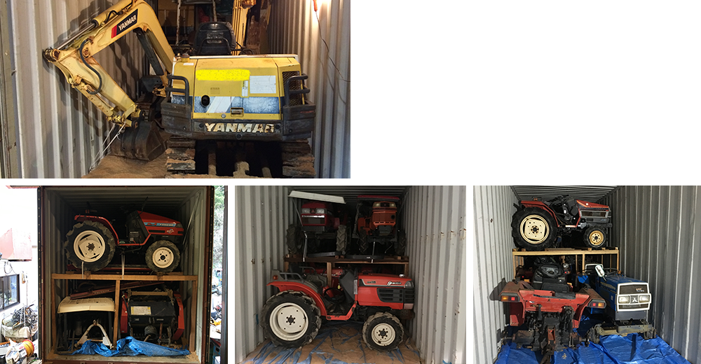 海上コンテナで海外へ直接輸出をします！ Safe vanning in our own yard.